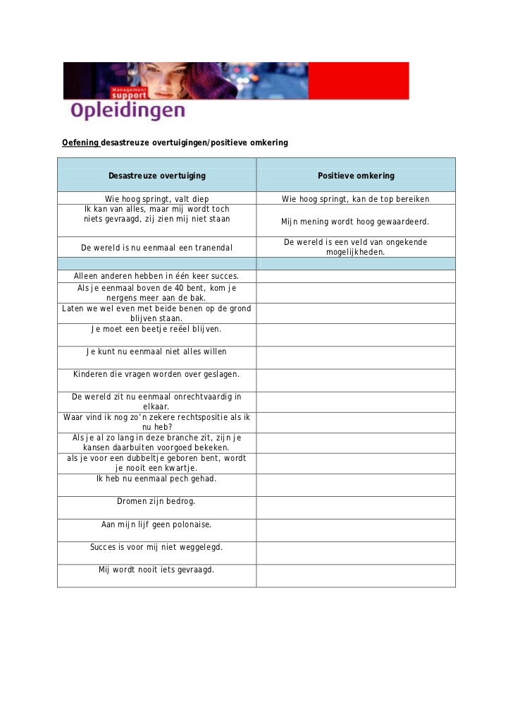 ret therapie oefeningen